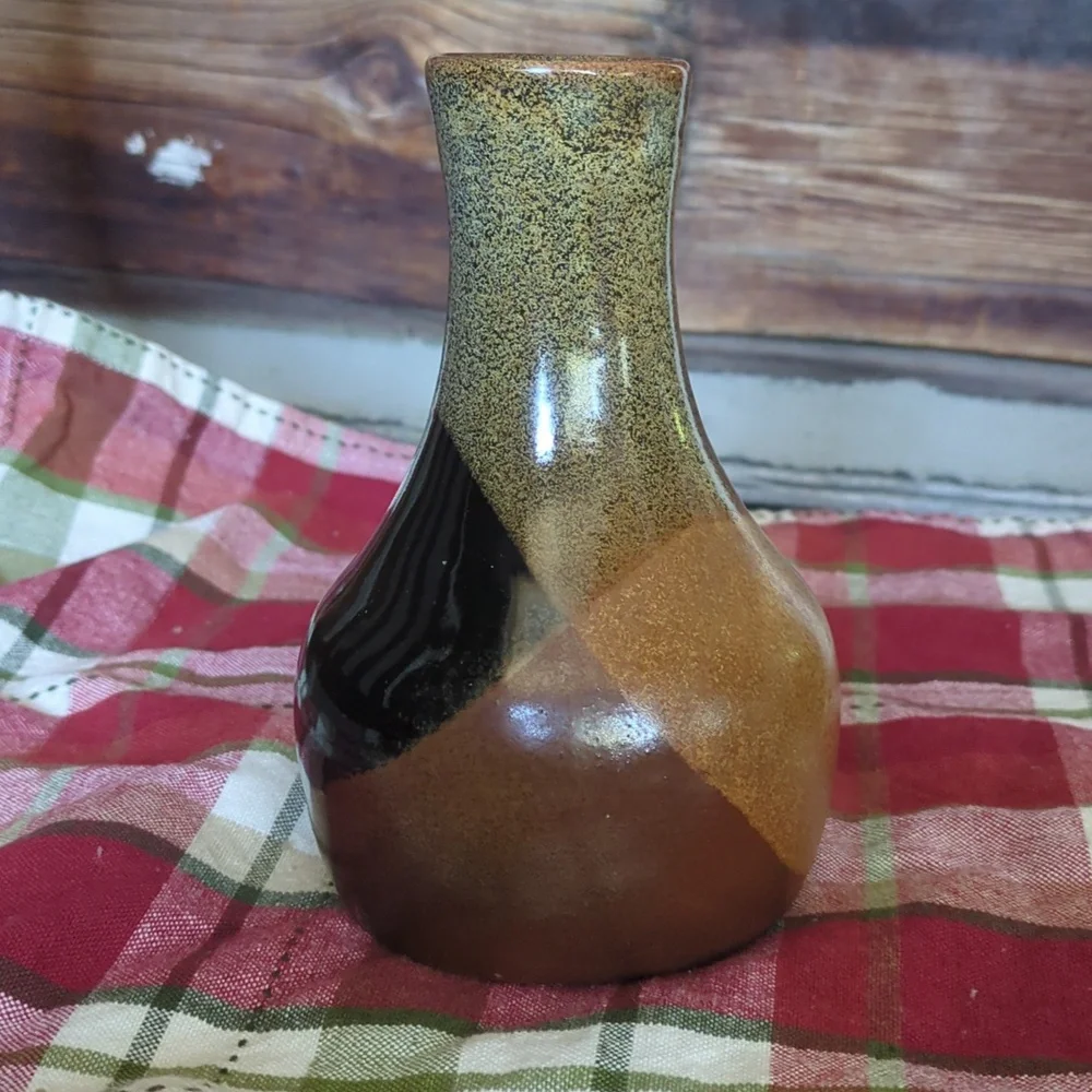 Pottery Craft USA Elegant Brown Ceramic Vase